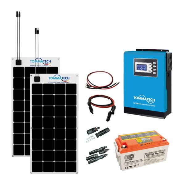 4 Adet Esnek Panelli Tekne / Yat Solar Paketi 12V-1000W